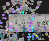 Chunky Silver Alpha Jewels Hex 125 Heat and Solvent Resistant Glitter 5gr