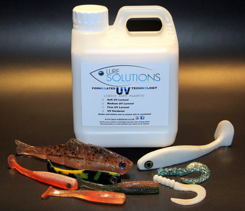 Pouring soft plastics with UV liquid plastic from Lure Solutions 